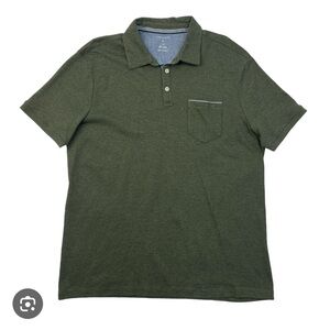 Tahari Olive Green Polo Shirt with Pocket Men’s Medium NIP